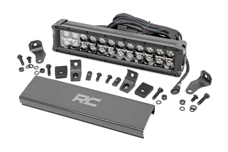 12 Inch Black Series Led Light Bar | Dual Row | White Drl 1