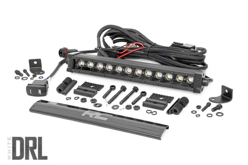 12 Inch Black Series Led Light Bar | Single Row | Cool White Drl 1