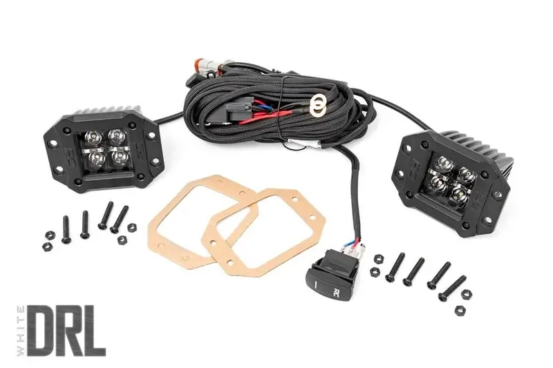 2 Inch Black Series Led Light Pods |  Flush Mount | Cool White Drl 1