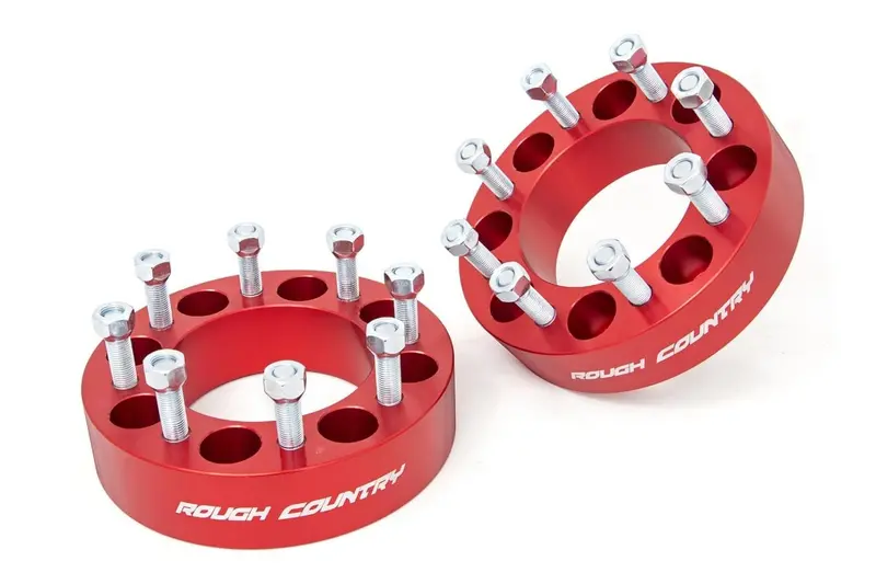 2 Inch Wheel Spacers | 8X6.5 | Red | Multiple Makes & Models (Chevy/Gmc/Ram) 1