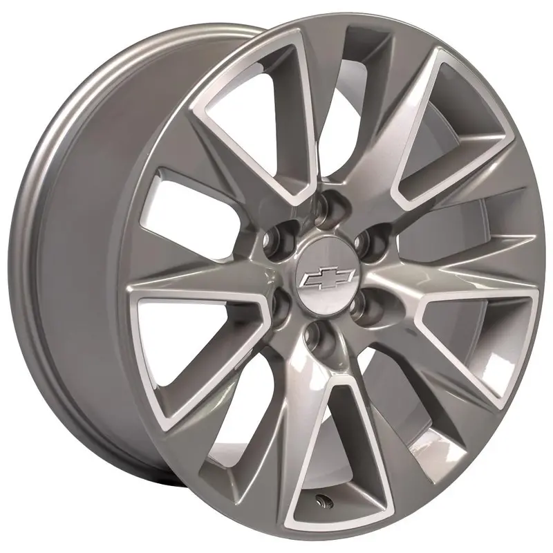20" Replica Wheel Fits Gmc Yukon Sierra Denali | Chevy Silverado Tahoe Suburban | Cadillac Escalade Rim | 1500 Ltz - Cv26 Silver Machined 20X9 1