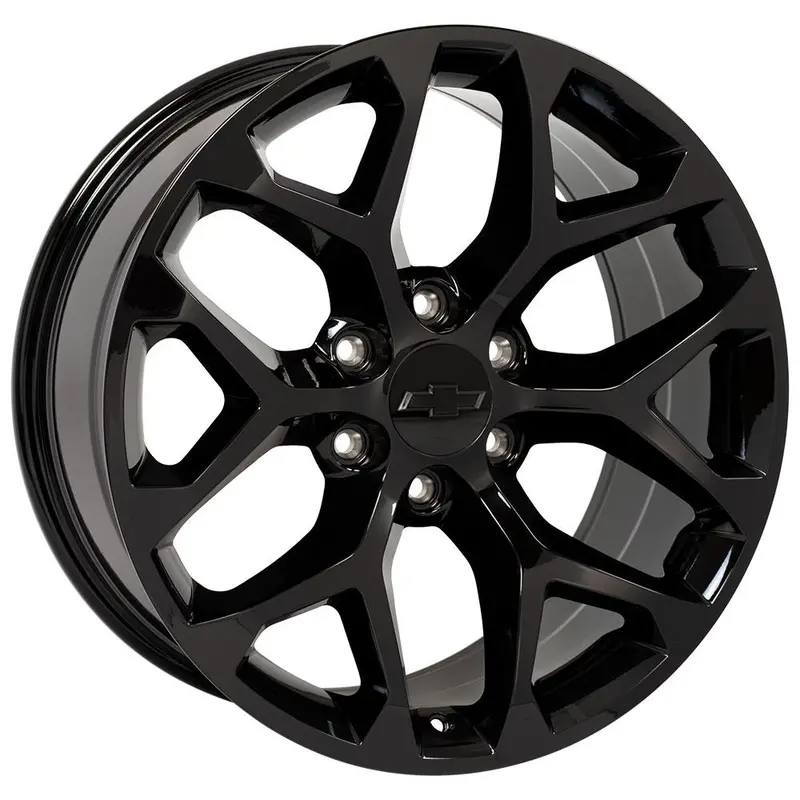 20" Replica Wheel Fits Gmc Yukon Sierra Denali | Chevy Silverado Tahoe Suburban | Cadillac Escalade Rim - Cv98 Black 20X9 1