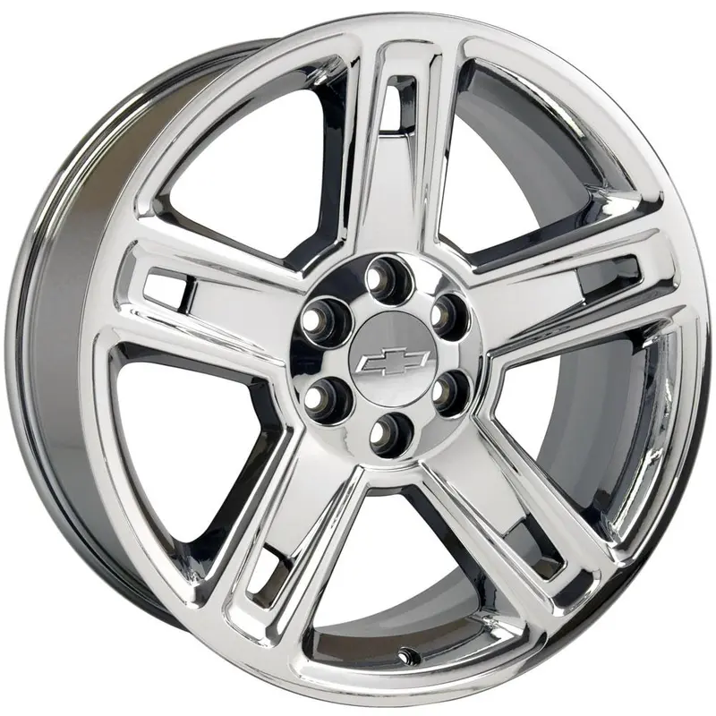 22" Fits Gmc Yukon Sierra Denali | Chevy Silverado Tahoe Suburban | Cadillac Escalade Rim Replica Wheel - Chrome 22X9 1