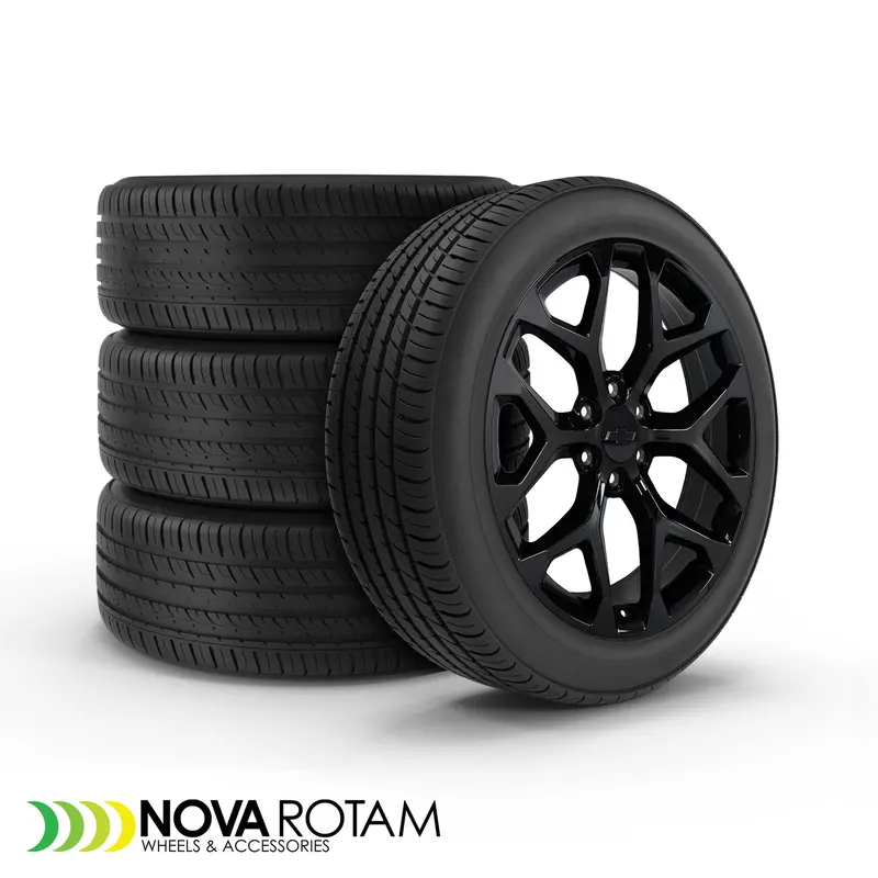 22" Fits Gmc Yukon Sierra Denali | Chevy Silverado Tahoe Suburban | Cadillac Escalade Rim Replica Wheel - Pvd Black Chrome 22X9 1