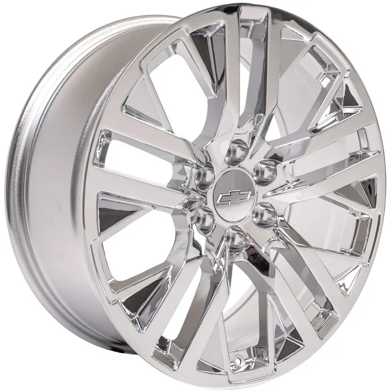 22" Replica Wheel Fits Gmc Yukon Sierra Denali | Chevy Silverado Tahoe Suburban | Cadillac Escalade Rim - Cv38 Chrome 22X9 1