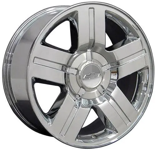 22" Replica Wheel Fits Gmc Yukon Sierra Denali | Chevy Silverado Tahoe Suburban | Cadillac Escalade Rim - Cv84 Chrome 22X9 1