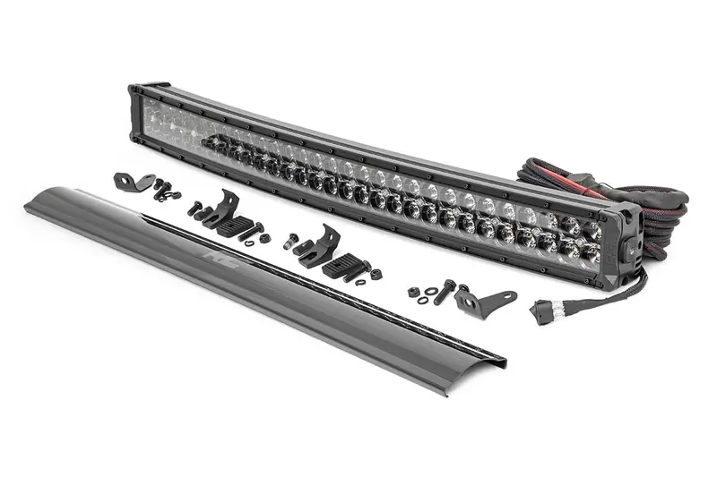 30 Inch Black Series Led Light Bar | Curved | Dual Row | Cool White Drl 1