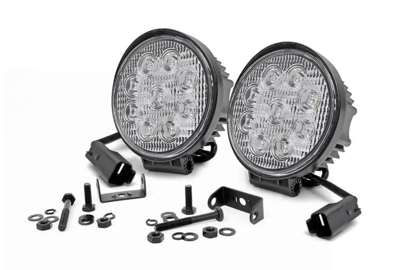 4 Inch Chrome Series Led Light | Round | Pair 1