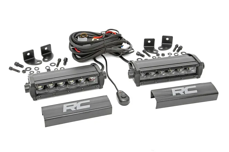 6 Inch Black Series Led Light Bar | Single Row | Pair 1
