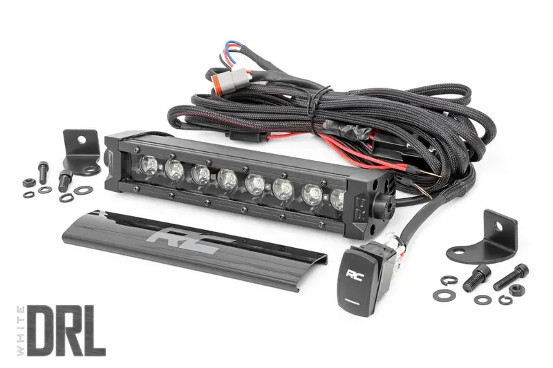 8 Inch Black Series Led Light Bar | Single Row | Cool White Drl 1