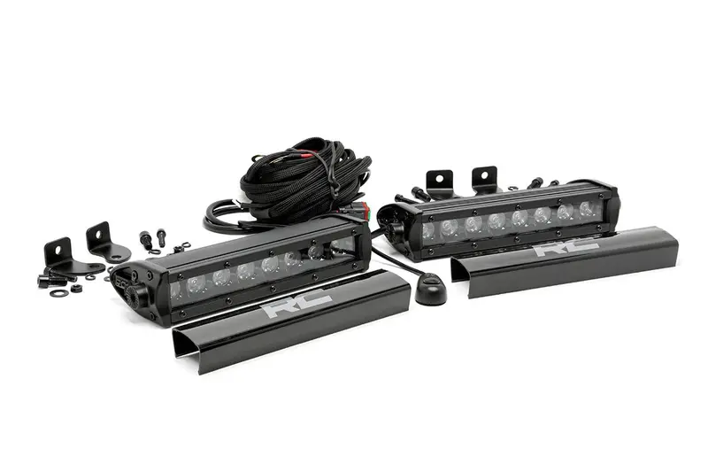 8 Inch Black Series Led Light Bar | Single Row | Pair 1