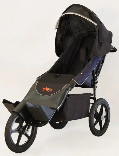 Adaptive Star Axiom Endeavour 3 Indoor/Outdoor Mobility Push Chair, Navy 1
