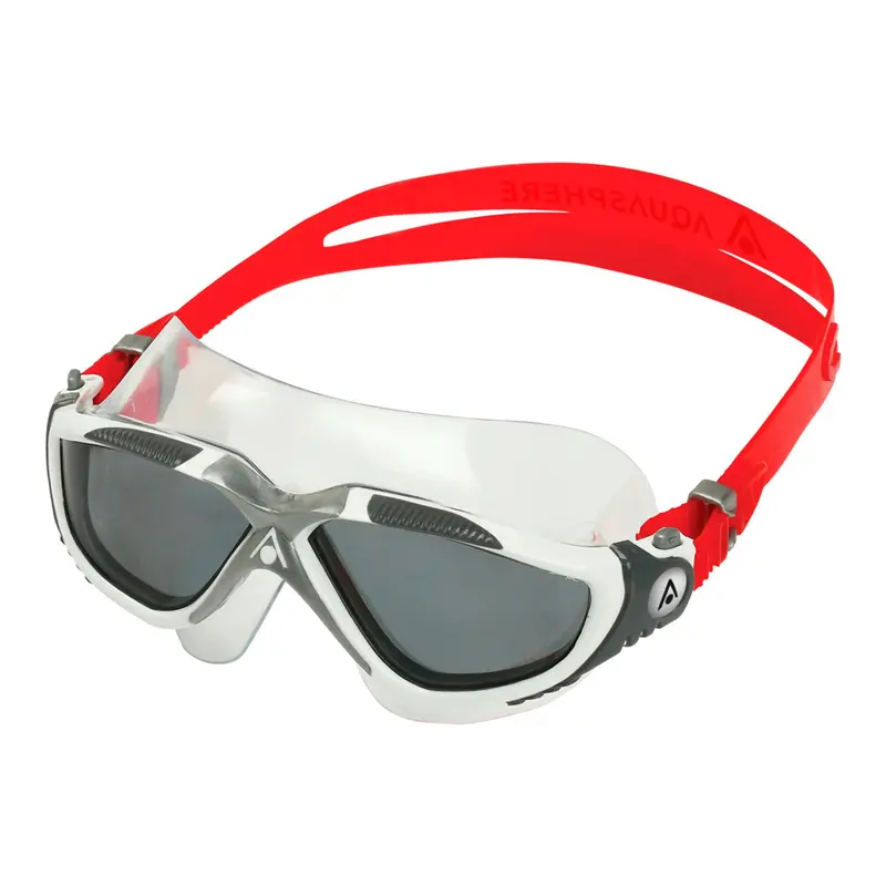 Aquasphere Vista Goggles - Smoke Lens White/Grey/Red 1