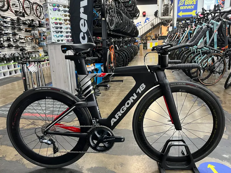 Argon 18 E-119 Tri+ Shimano Ultegra 11 Speed W/Profile Design 58/78 Wheels - Black 1