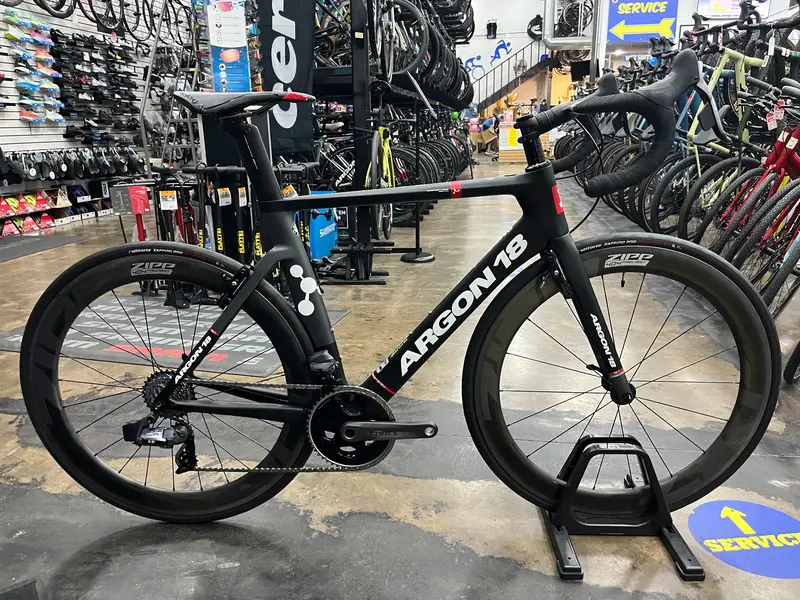 Argon 18 Nitrogen Pro Rim Sram Force Etap Axs - Zipp 404 Firecrest Wheelset - Black 2022 Demo 1