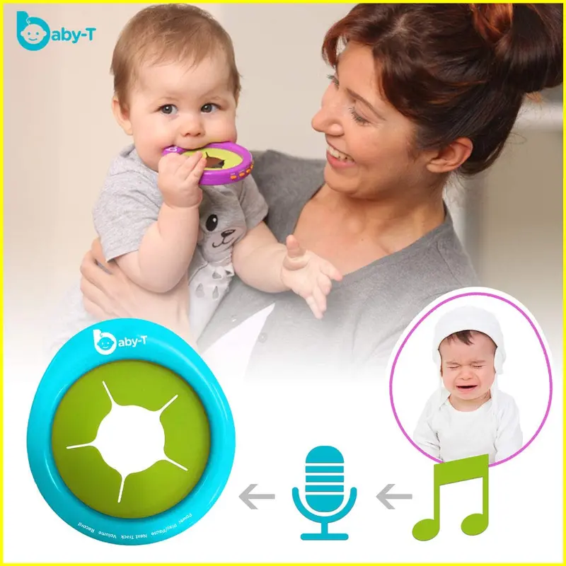 Baby-T Is Baby's 1St Mp3, Multi-Use Bracelet, Teether, Music Player, Voice Recorder And Baby Bottle Holder, Safe For All Ages 0-48 Months, 1
