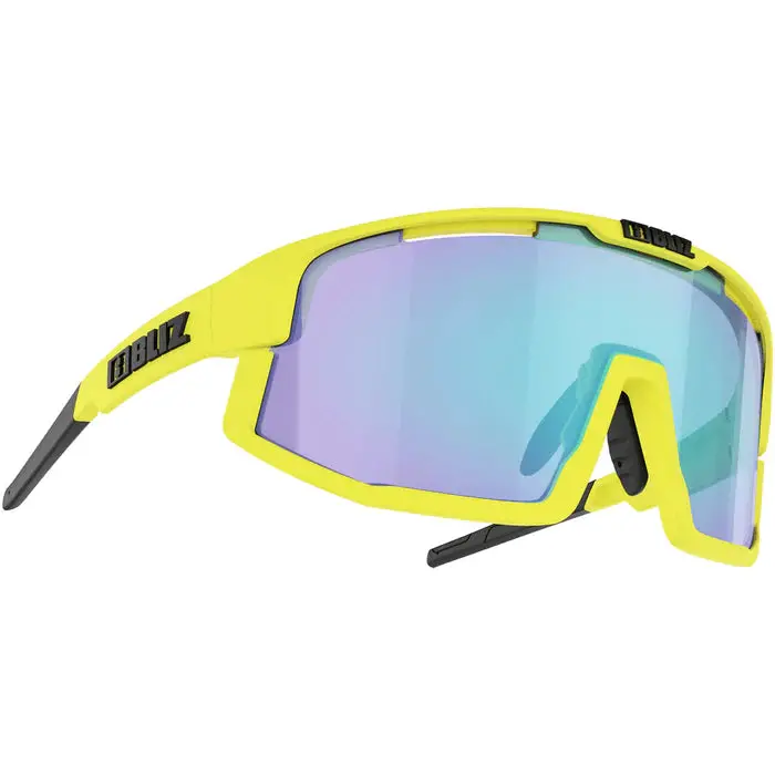 Bliz Vision Matte Yellow Frame- Matte Smoke W/ Blue Multi Lens 1