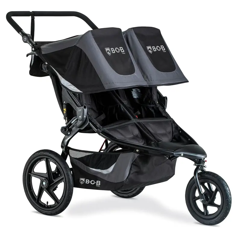 Bob Revolution Flex 3.0 Duallie Double Jogging Stroller - Graphite Black 1