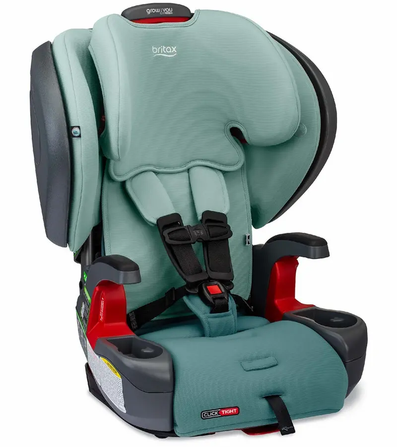 Britax Grow With You Clicktight Plus Harness Booster Car Seat - Green Ombre 1