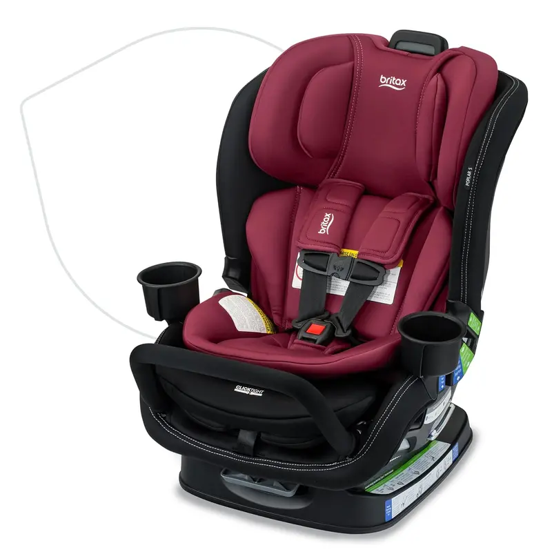 Britax Poplar S Narrow Convertible Car Seat - Ruby Onyx 1