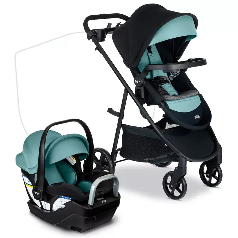 Britax Willow Brook S+ Travel System With Alpine Anti-Rebound Base - Jade Onyx 1