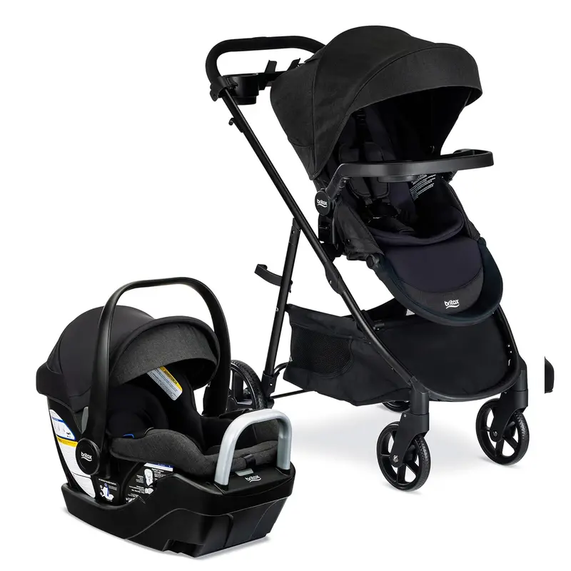 Britax Willow Brook S+ Travel System With Alpine Anti-Rebound Base - Raven Black 1