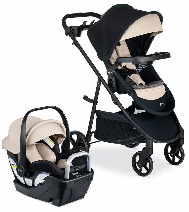 Britax Willow Brook S+ Travel System With Alpine Anti-Rebound Base - Sand Onyx 1