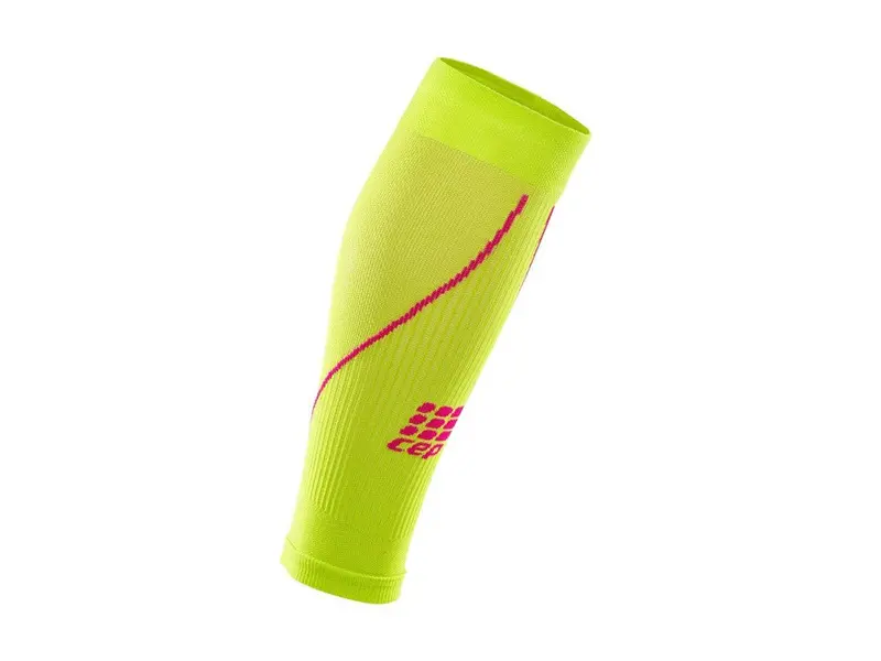 Cep Run+ Compression Sleeves (Lime/Pink) 1