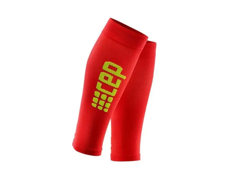 Cep Ultralight Run+ Compression Sleeves (Red/Green) 1