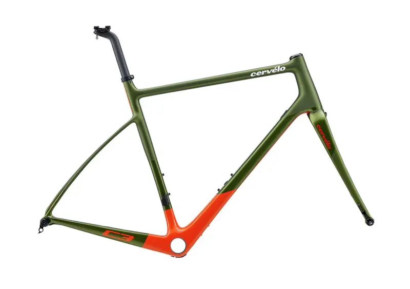 Cervelo C3 Disc Road Frameset - Olive/Orange/Red 1