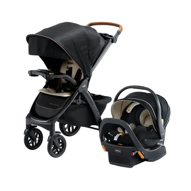 Chicco Bravo Primo Cleartex Travel System - Somerset/Black 1