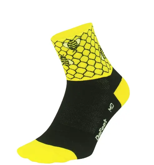 Defeet Socks Aireator 3" Bee Aware 1