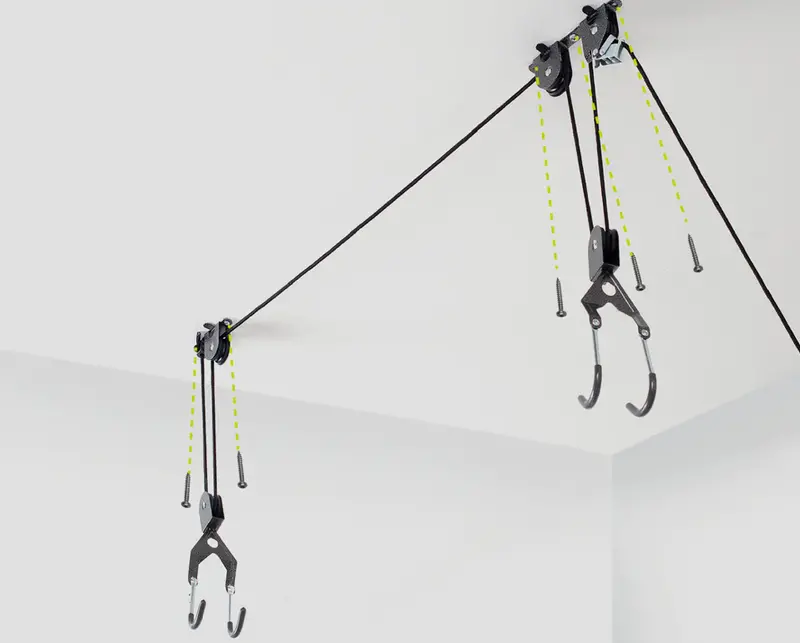 Delta Single Bike Ceiling Hoist With Straps 1