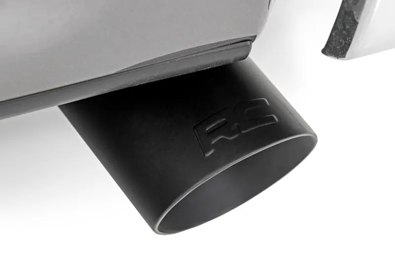 Exhaust Tip | Black | Rc Logo | 2.5-3.125 Inch Pipe 1