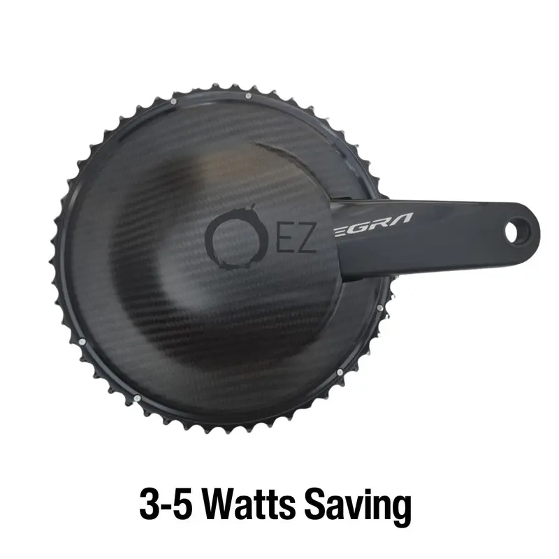 Ez Gains® "Shimano Only" Carbon Aero Chainring Guards (3-5 Watt Saving) 1