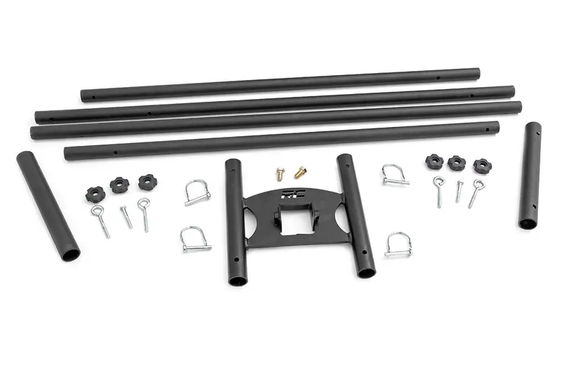 Flag Pole Holder | Dual | 2 Inch Hitch | W/ Flag Poles 1