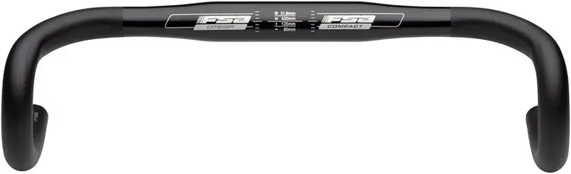 Full Speed Ahead Omega Compact Drop Handlebar - Aluminum, 31.8Mm, Black 1