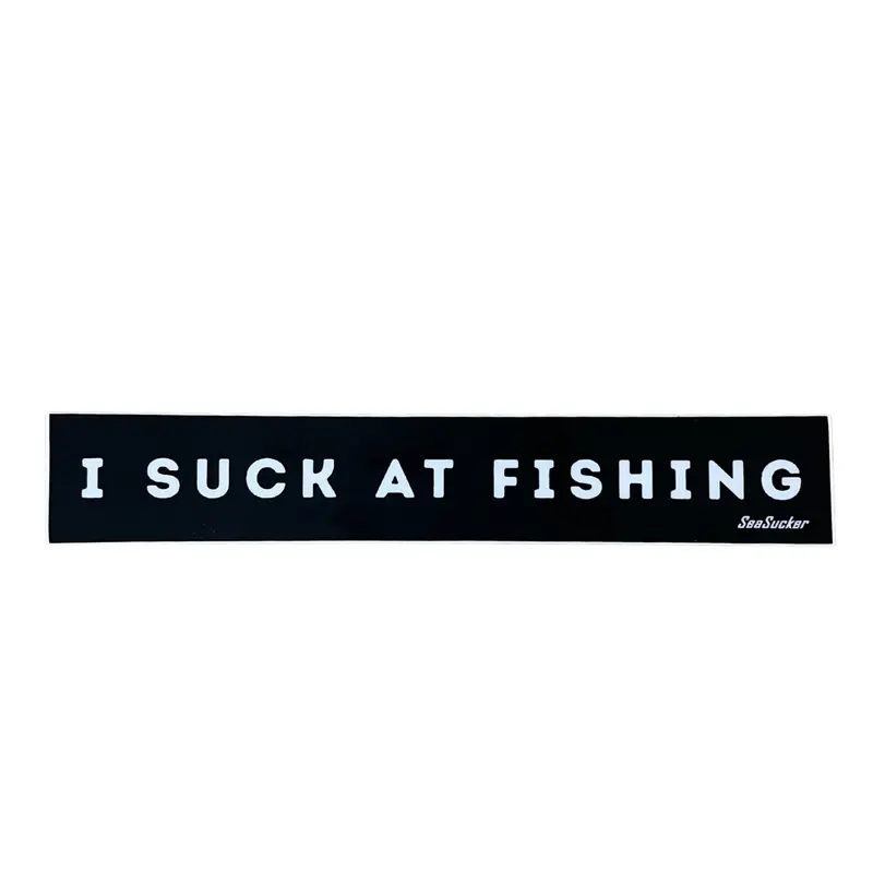 "I Suck At Fishing" Sticker 1