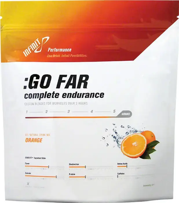 Infinit Nutrition Go Far Energy Drink Mix: Orange 18 Serving Bag 1