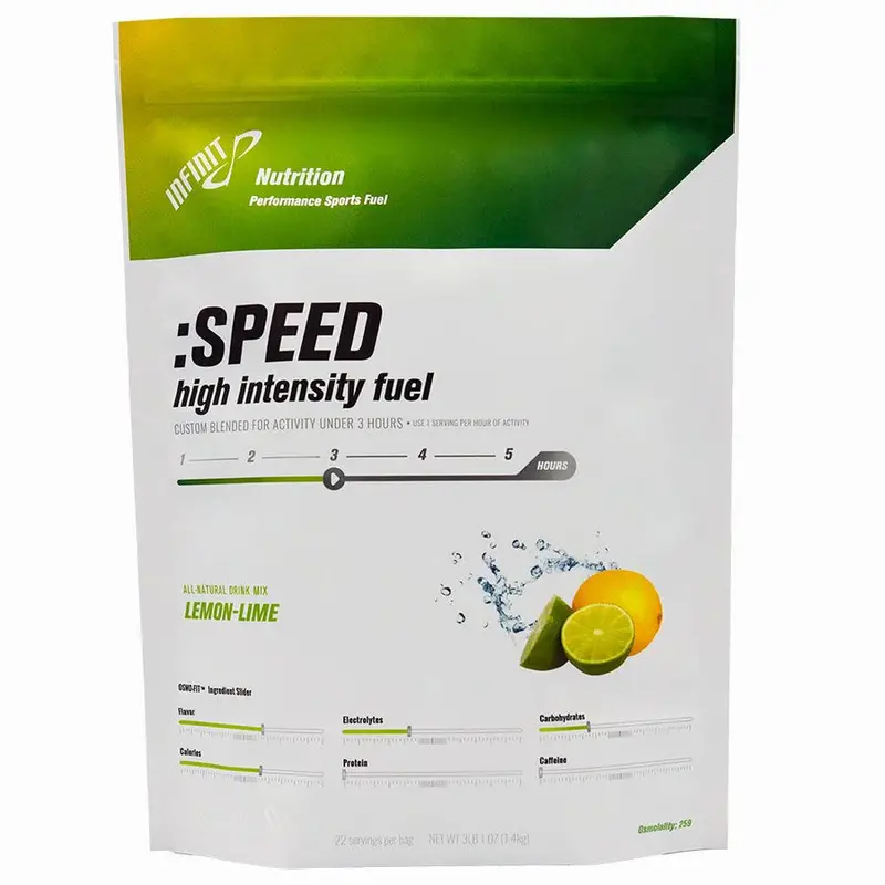 Infinit Nutrition Speed Energy Drink Mix: Lemon Lime 22 Serving Bag 1