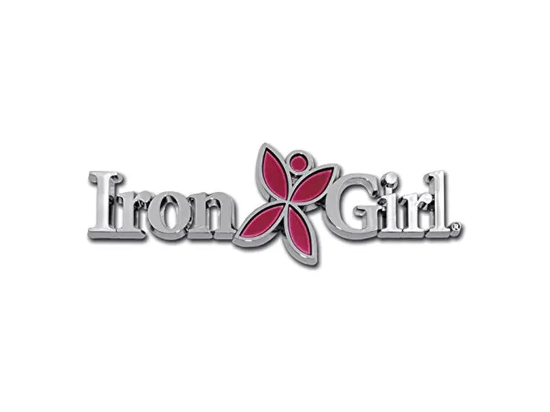 Iron Girl Triathlon Chrome Auto Emblem 1