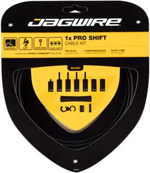 Jagwire 1X Pro Shift Kit Road/Mountain Sram/Shimano, Stealth Black 1