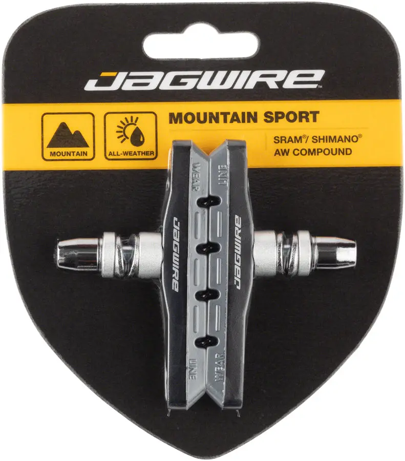 Jagwire Mountain Sport Brake Pads Threaded Post Gray 1