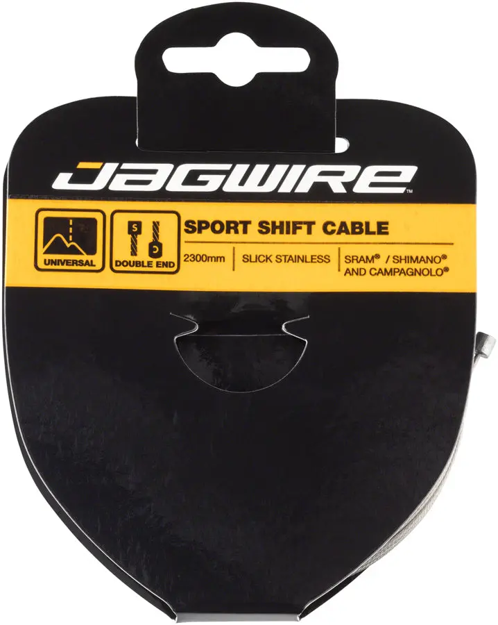 Jagwire Sport Shift Cable - 1.1 X 2300Mm, Slick Stainless Steel, For Sram/Shimano/Campagnolo 1