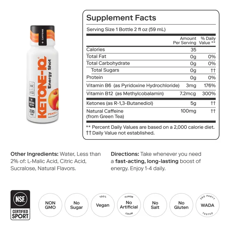 Ketone Iq + Caffeine Energy Shot 1
