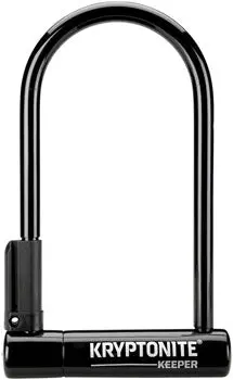 Kryptonite Keeper U-Lock - 4 X 8", Keyed, Black, Includes Bracket 1