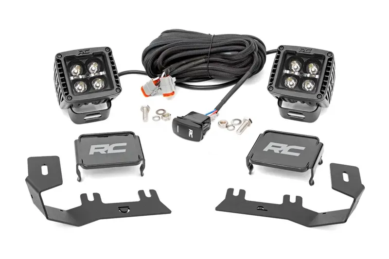 Led Ditch Light Kit | 2In Black Pair | Amber Drl | Chevy/Gmc 1500 (14-18 & Classic) 1