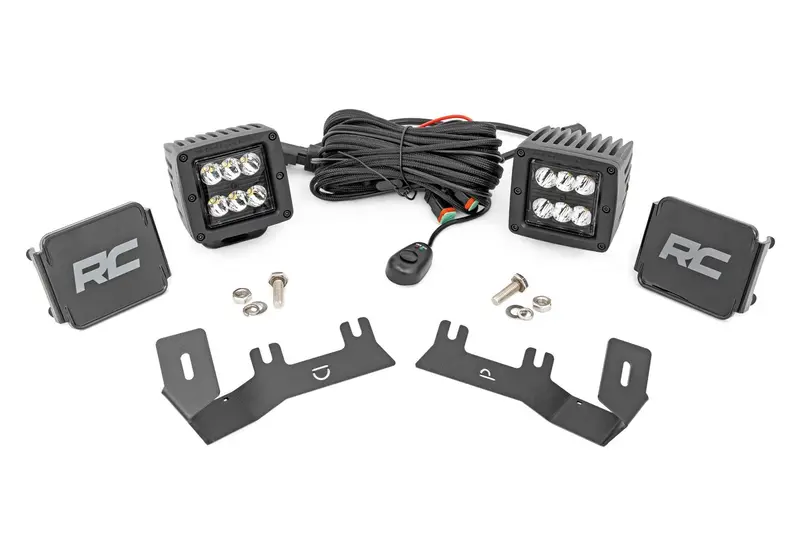 Led Ditch Light Kit | 2In Black Pair | Spot | Chevy/Gmc 1500 (14-18 & Classic) 1