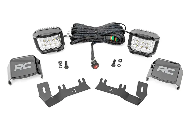 Led Ditch Light Kit | 3In Osram Pair | Wide | Chevy/Gmc 1500 (14-18 & Classic) 1