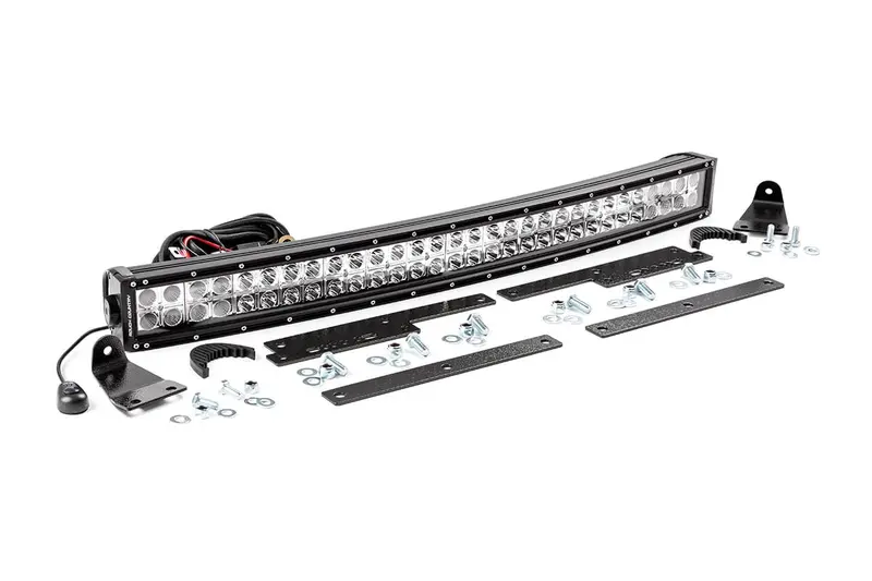 Led Light Kit | Behind Grille Mount | 30" Black Dual Row | White Drl | Chevy Silverado 1500 (14-15) 1